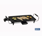 Plancha Asadora Eléctrica | Placa de aluminio antiadherente | Potencia de 2000 W | Medidas: 45 x 25 x 7 cm